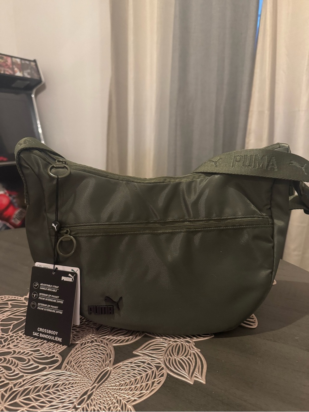 PUMA Olive Green Crossbody Bag